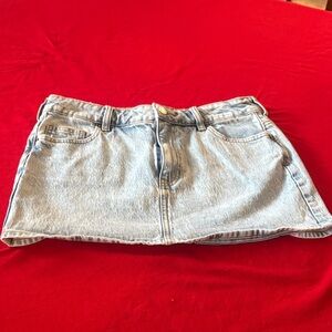 PacSun Light Blue Denim Mini Skirt